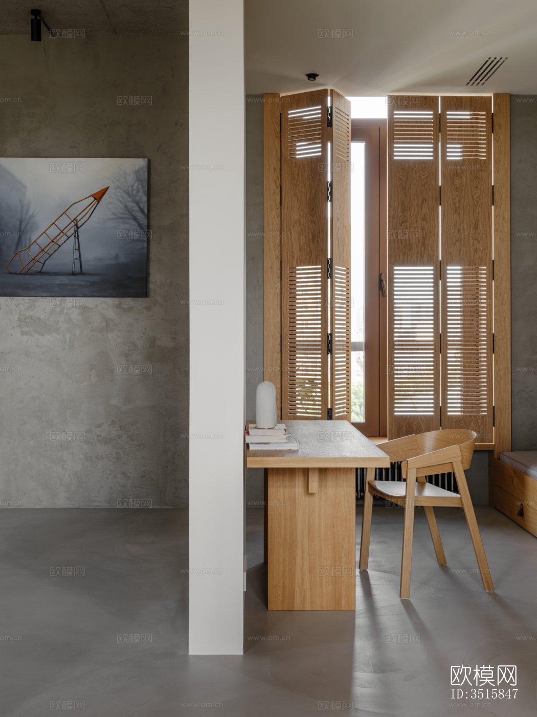 现代平层效果图下载（渲染图9）