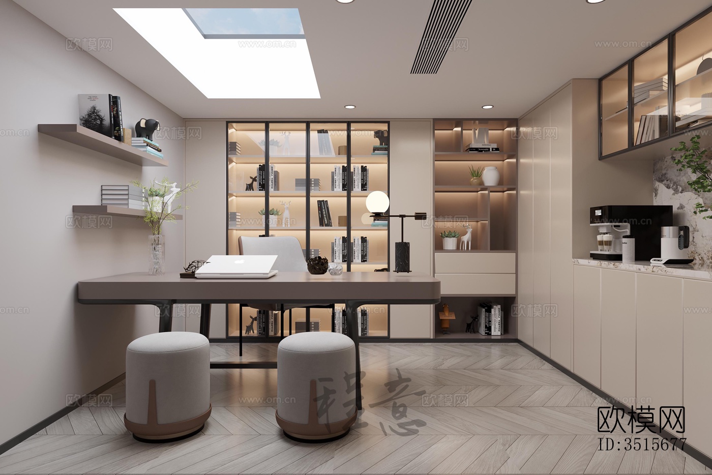 现代平层效果图下载（渲染图7）