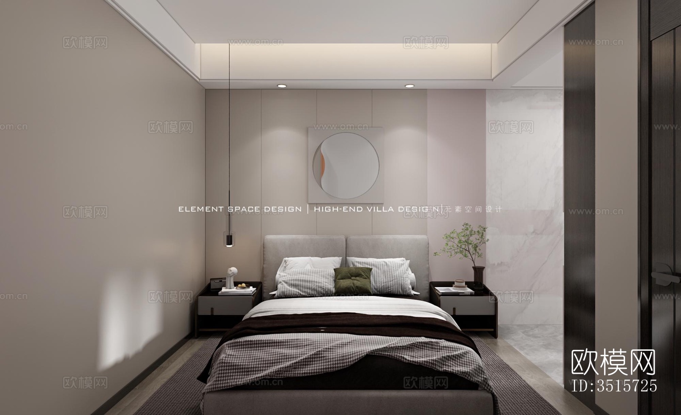 现代平层效果图下载（渲染图8）