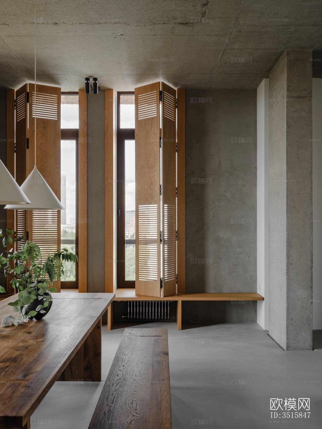 现代平层效果图下载（渲染图4）