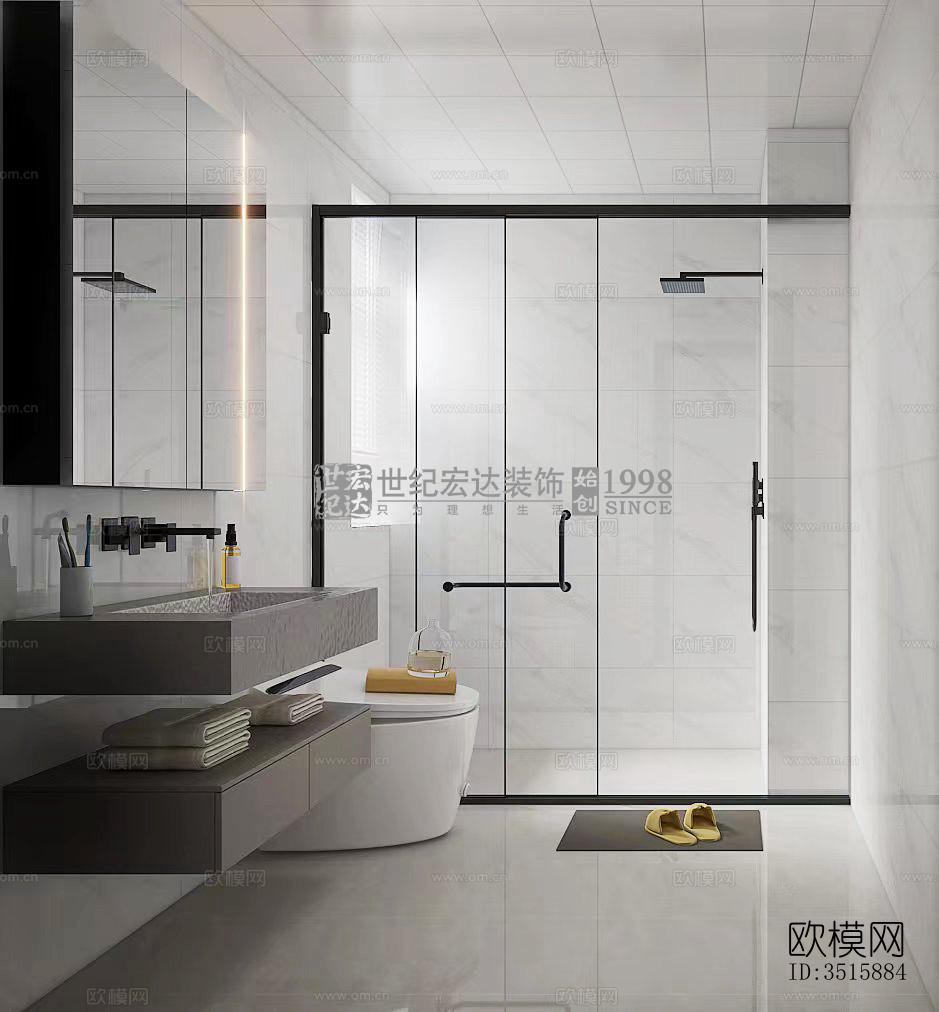 现代平层效果图下载（渲染图9）