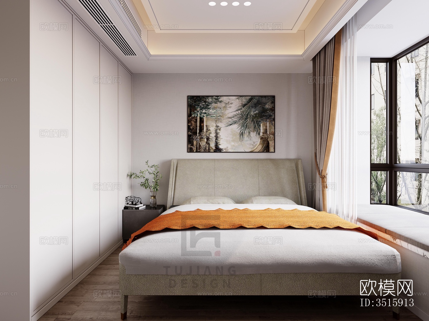 现代平层效果图下载（渲染图5）