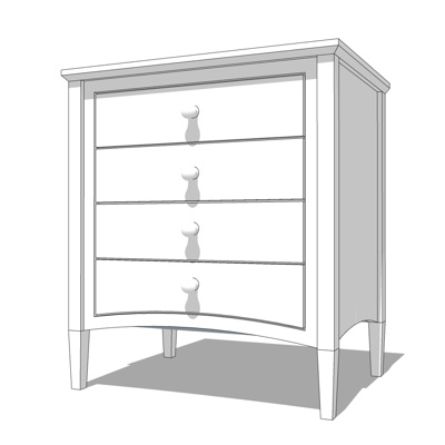 简欧床头柜免费su模型