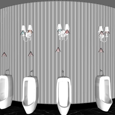  现代公厕su模型 