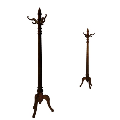  欧式实木挂衣杆su模型 