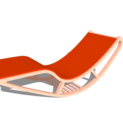  现代躺椅su模型 