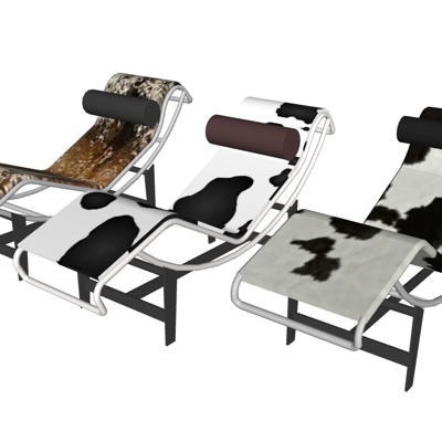  现代躺椅su模型 