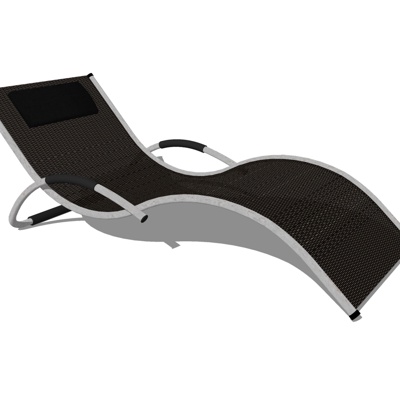  现代户外躺椅su模型 