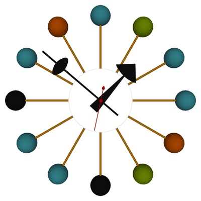  现代简约挂钟su模型 