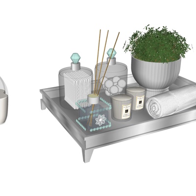  现代浴室香薰su模型 