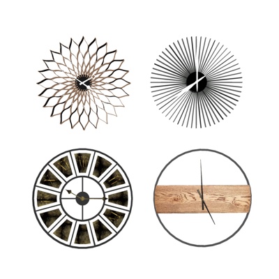  欧式金属挂钟su模型 