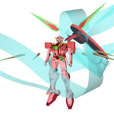  现代高达机器人玩具su模型 