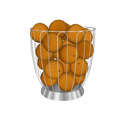  现代橙子水果su模型 