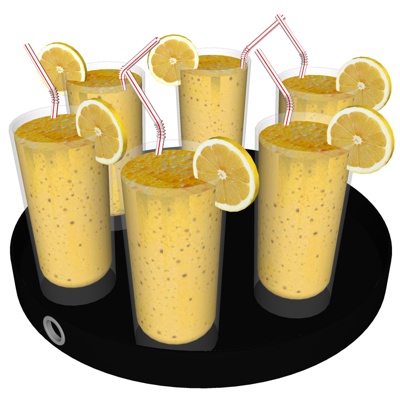  现代柠檬汁饮料su模型 