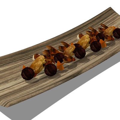  现代果盘su模型 