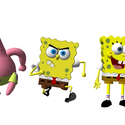  现代小黄人玩具su模型 