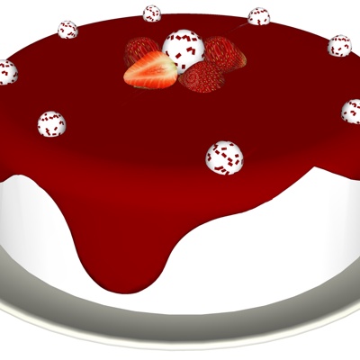  现代奶油蛋糕su模型 