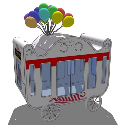  现代售货车su模型 