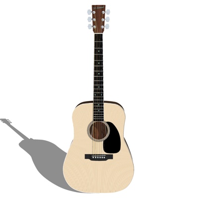  现代吉他su模型 