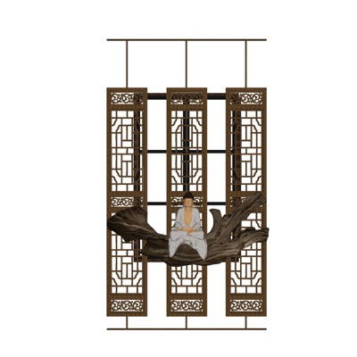  新中式佛龛su模型 