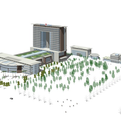  现代人民医院su模型 