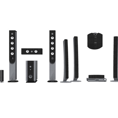  现代立体式音响su模型 