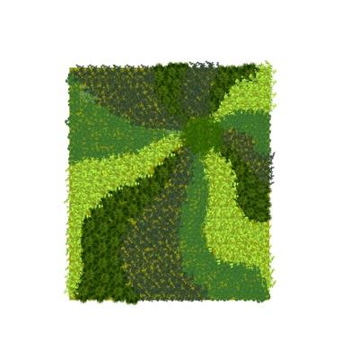  现代植物墙su模型 