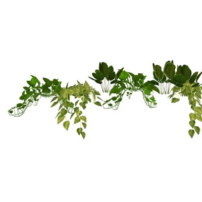  现代绿植藤蔓su模型 