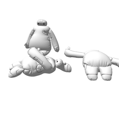  现代布艺玩偶su模型 