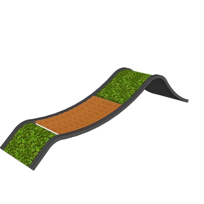  现代花坛座椅su模型 