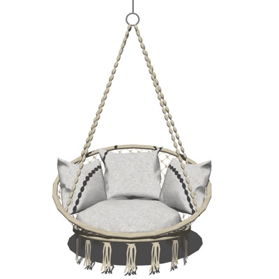  现代布艺吊椅su模型 