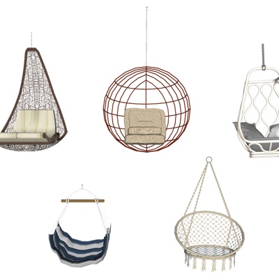  北欧吊椅su模型 