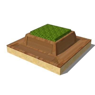  现代花坛公用椅su模型 