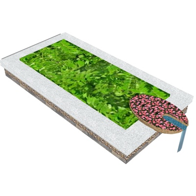  现代绿植花坛su模型 