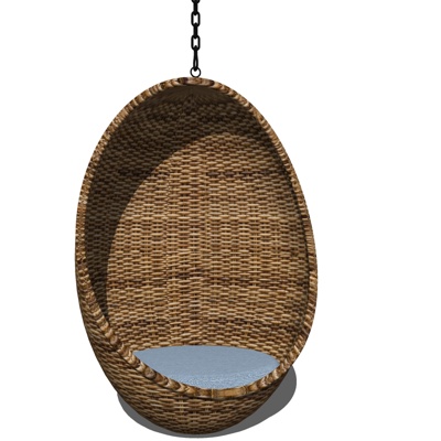  现代编织吊椅su模型 