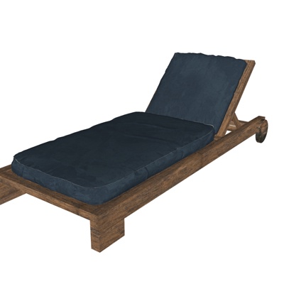  现代实木躺椅su模型 