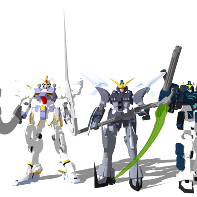  现代高达机器人玩具su模型 