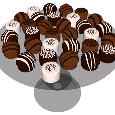  现代甜点su模型 