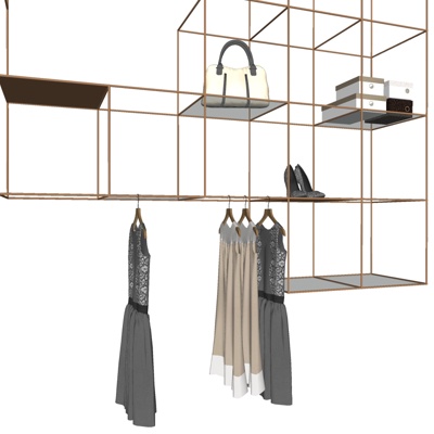  现代服饰su模型 