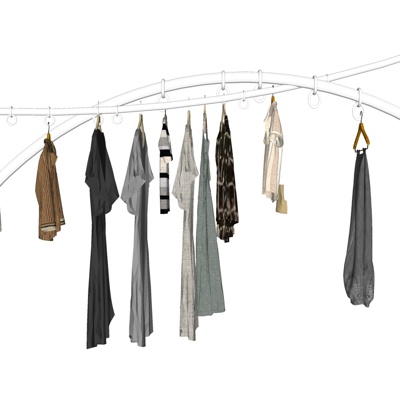  现代服饰su模型 