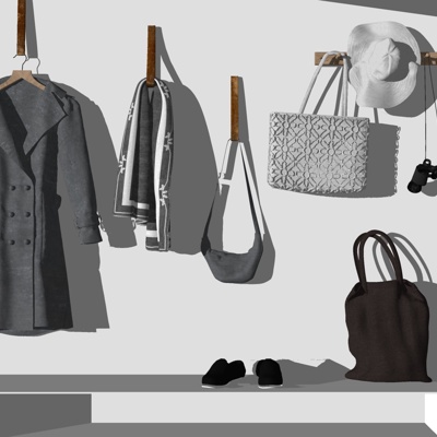  现代服饰su模型 