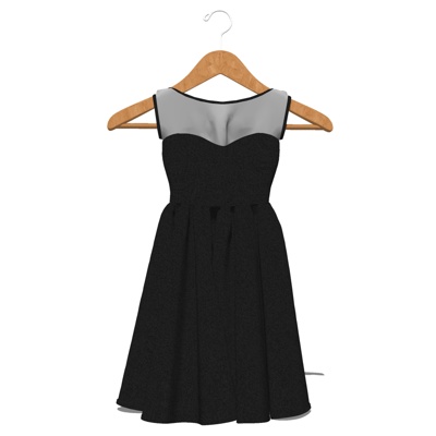  现代连衣裙su模型 