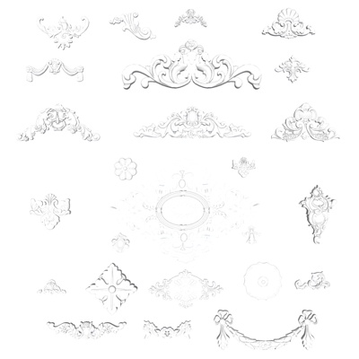  欧式雕花su模型 