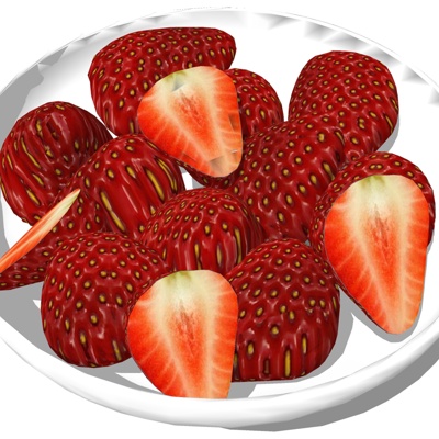  现代草莓su模型 