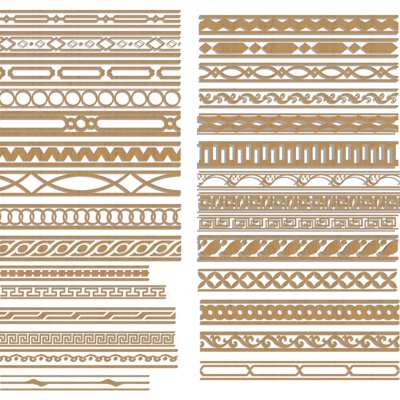  现代镂空线条su模型 