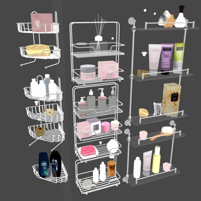  现代洗发水沐浴露su模型 