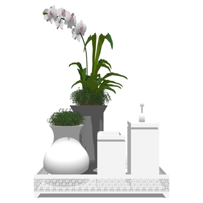  现代香薰沐浴露su模型 