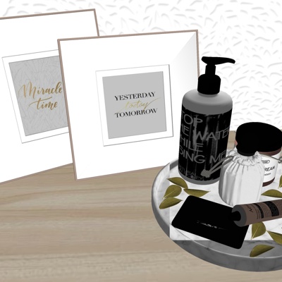  现代洗发水沐浴露su模型 