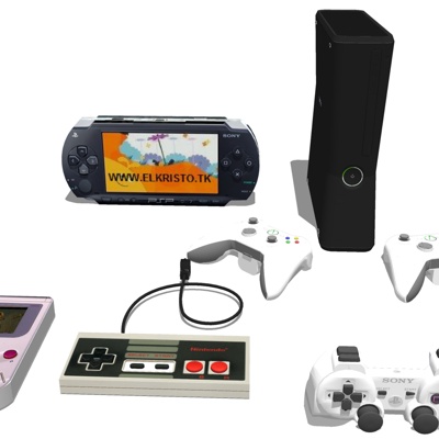  现代游戏机su模型 