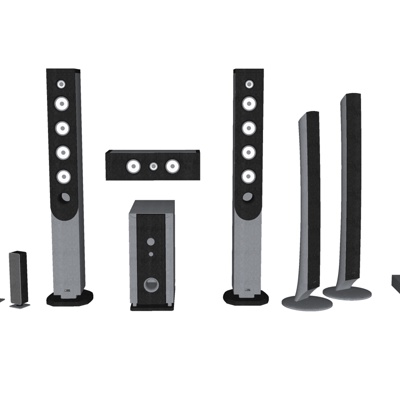  现代音响设备su模型 